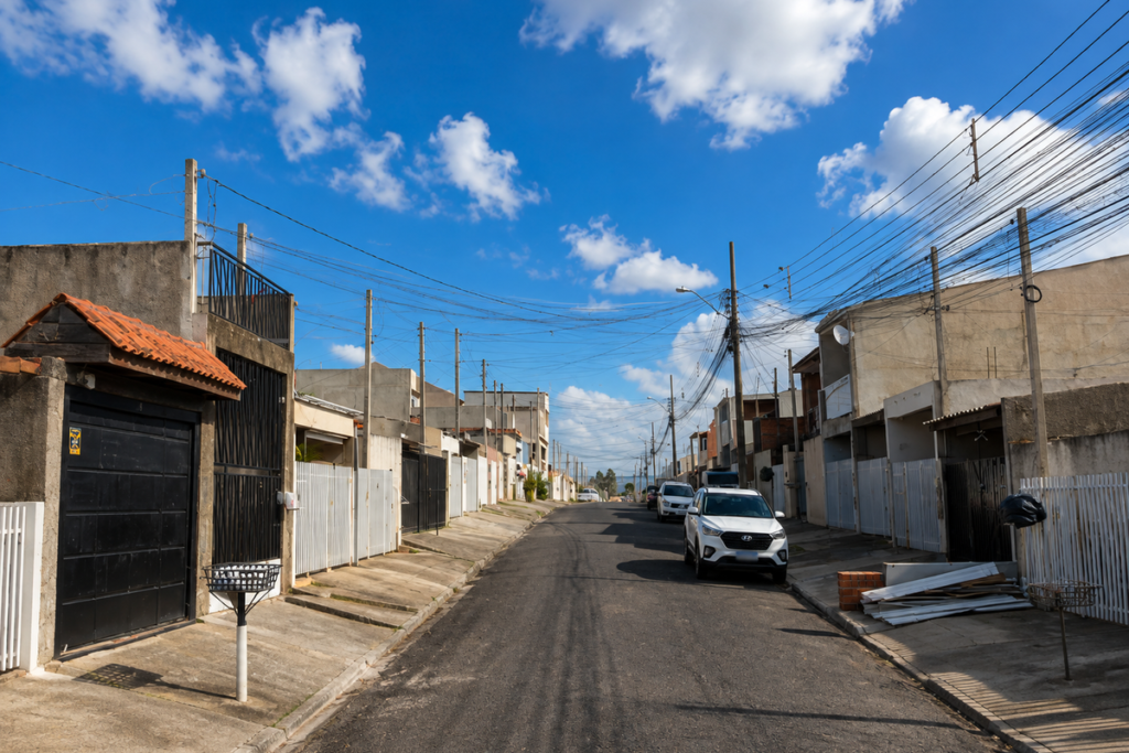 Rua Ismael de Almeida no Campo de Santana em Curitiba