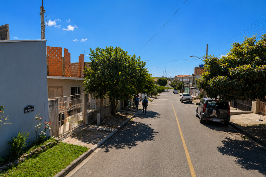 Rua Fanny Bertoldi no Campo de Santana em Curitiba